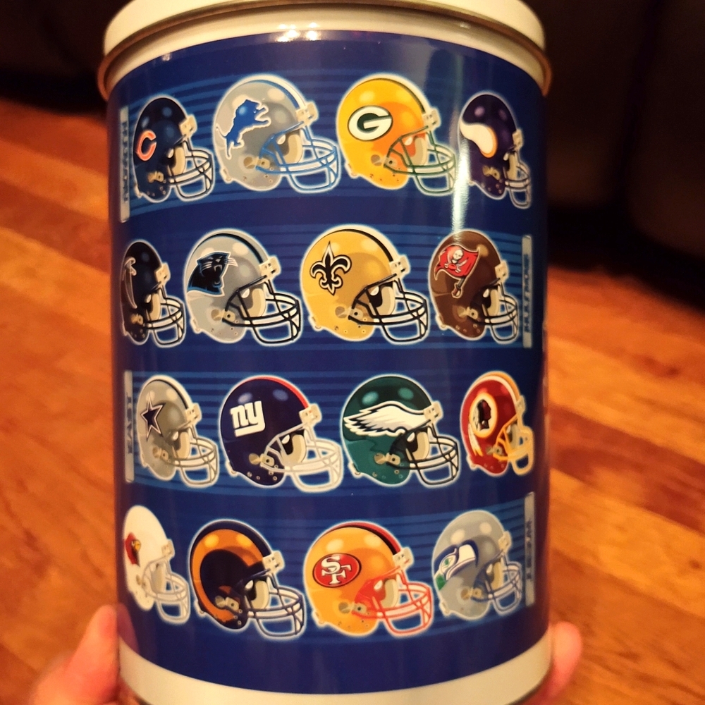 NFL tin container